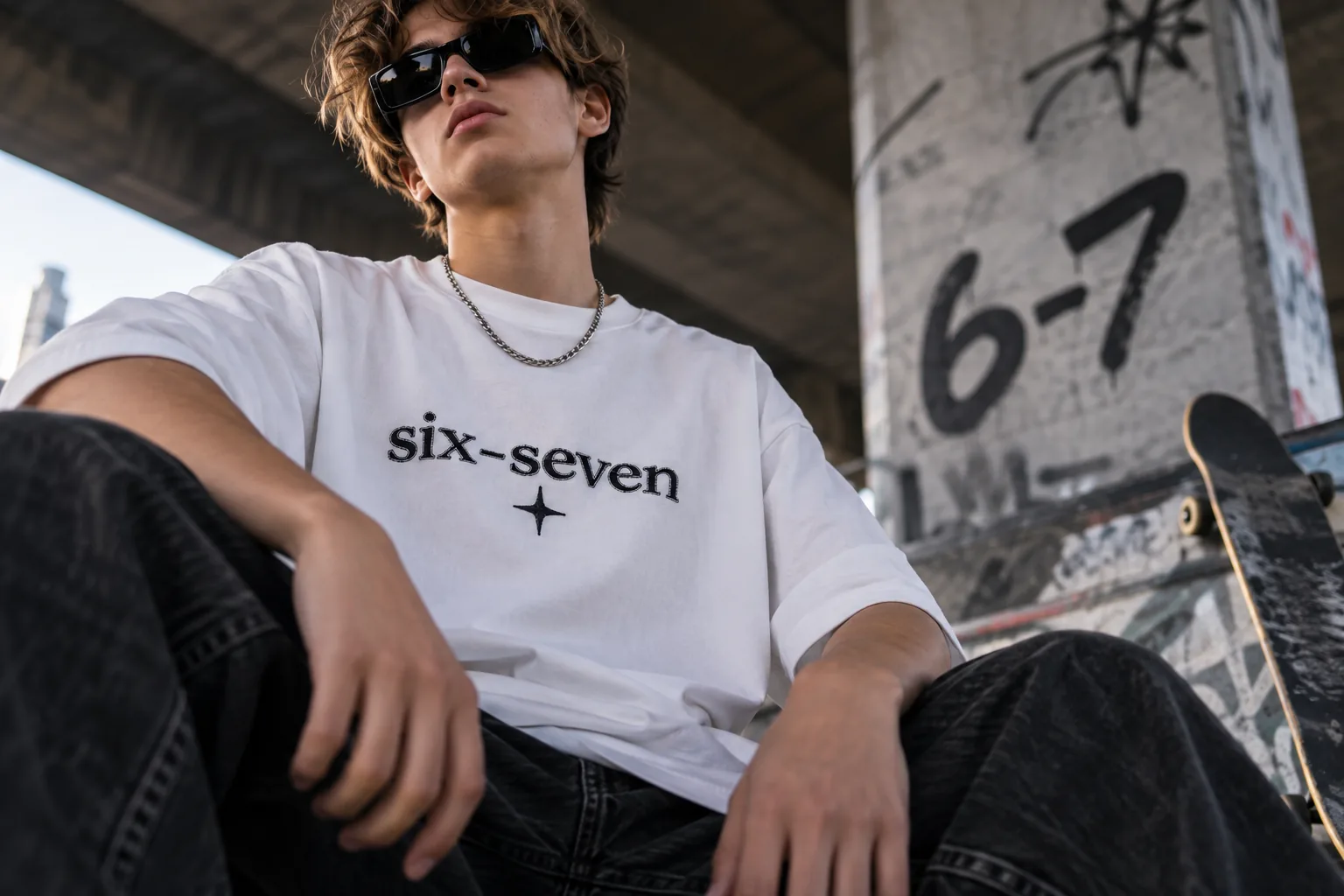 Six Seven (6–7): как носить трендовую надпись на футболке — дополнительное фото 3
